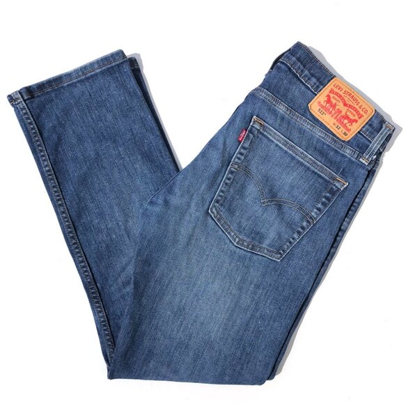 Levi's 513 FLEX jeans men 32 30 blue Slim Straight Fit PC9-08513-0934 AS IS - Picture 1 of 16